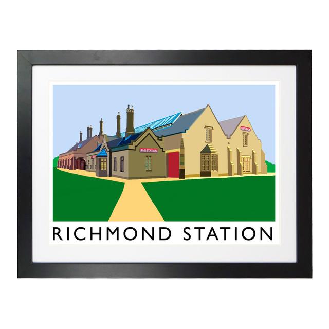 Richmond Station by Richard O'Neil - Graphic Art Print on Paper East Urban Home Size: 33.5 cm H x 43.5 cm W x 2.2 cm D, Format: Black Wood Frame on Productcaster.