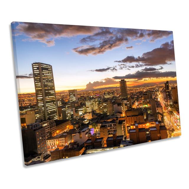 Bogota Colombia Skyline - Wrapped Canvas Print Ebern Designs Size: 50.8cm H x 76.2cm W x 2cm D on Productcaster.