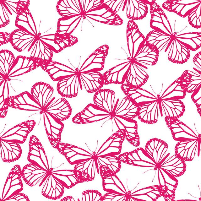 Tushka Butterflies Seamless Pattern - Print ClassicLiving Size: 51cm H x 51cm W x 3.8cm D on Productcaster.