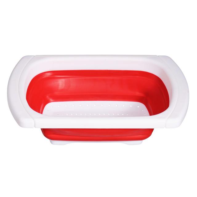 Over Sink Collapsible Colander Symple Stuff Colour: Red/White on Productcaster.