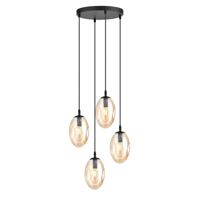 Amanjot 4-Light Cluster Geometric Pendant Metro Lane Shade Colour: Beige on Productcaster.