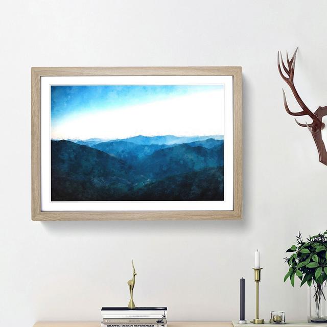 Mountain Range in Salamanca Spain - Picture Frame Painting Print East Urban Home Frame Option: Oak Framed, Size: 24cm H x 33cm W x 2cm D on Productcaster.