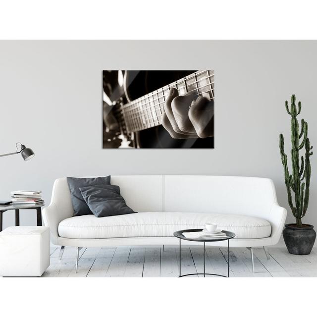 Playing Guitar - Unframed Photograph on Glass 17 Stories Size: 60cm H x 80cm W x 0.4cm D on Productcaster.