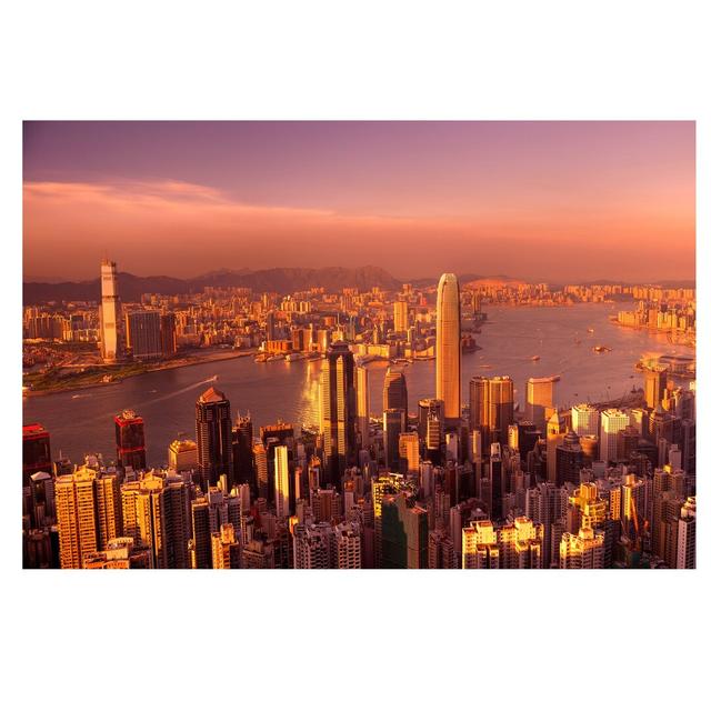 Matt Fototapete Hongkong Sunset 2,9 m x 432 cm East Urban Home Größe: 2,88 m x 190 cm, Materialqualität: Standard (110g/m²) on Productcaster.