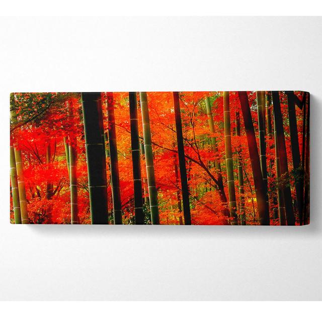 Roter Herbstwald - Kunstdrucke auf Leinwand Union Rustic Größe: 81,3 cm H x 183 cm B x 10 cm T on Productcaster.