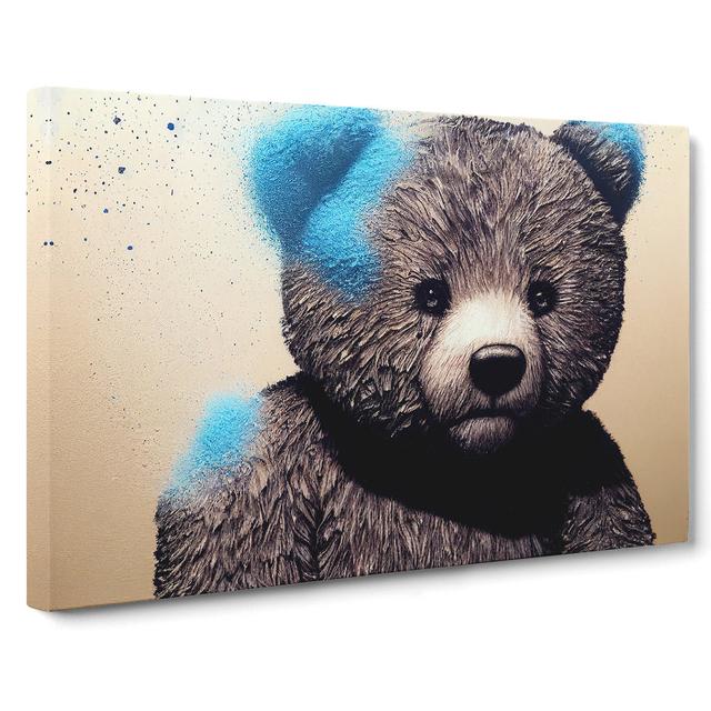 Interesting Teddy Bear - Wrapped Canvas Graphic Art Alpen Home Size: 50cm H x 76cm W x 3cm D on Productcaster.