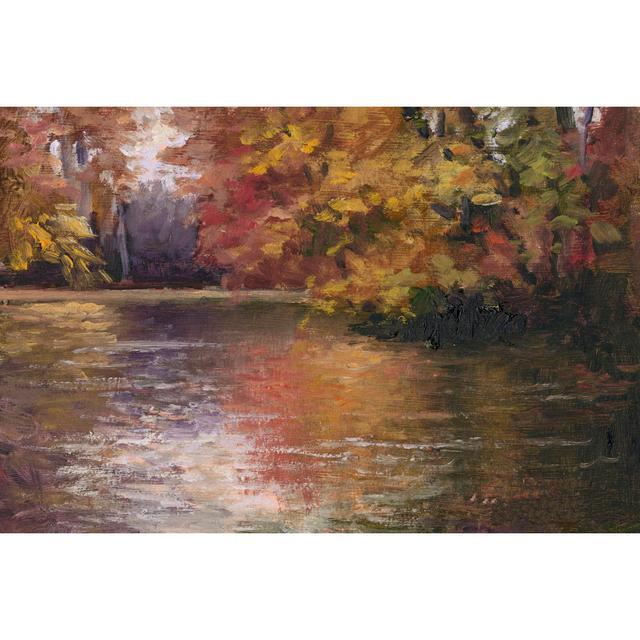 Shades Of Fall by Mary Jean Weber - Wrapped Canvas Painting Marlow Home Co. Size: 61cm H x 91cm W on Productcaster.