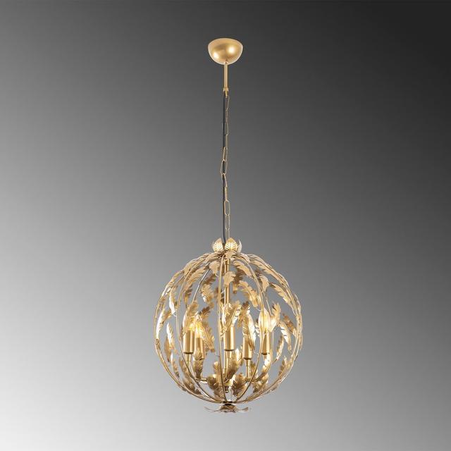 Mease 5-Light Globe Pendant Mercer41 Shade Colour: Yellow on Productcaster.