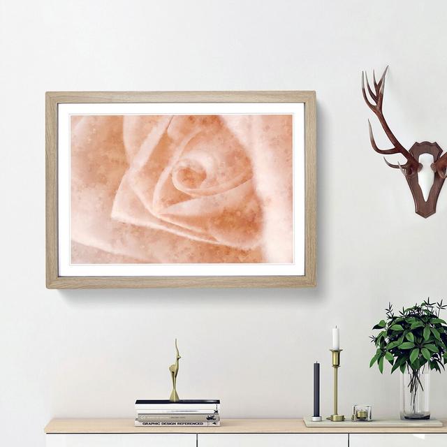 Light Pink Rose - Picture Frame Graphic Art Print East Urban Home Frame Option: Oak Framed, Size: 62cm H x 87cm W x 2cm D on Productcaster.