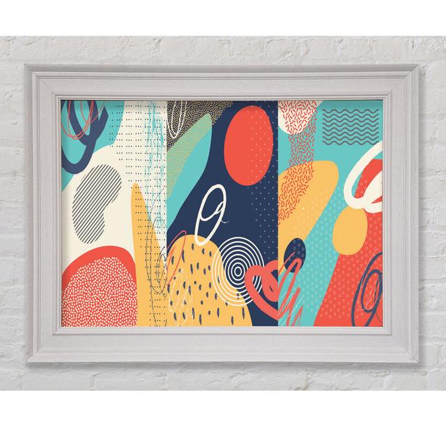 Modern Shapes Framed Print Rosalind Wheeler Size: 21cm H x 42cm W on Productcaster.