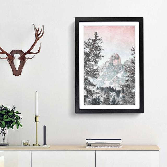 Mountain Peak - Picture Frame Painting Print East Urban Home Frame Option: Black Framed, Size: 45cm H x 33cm W x 2cm D on Productcaster.