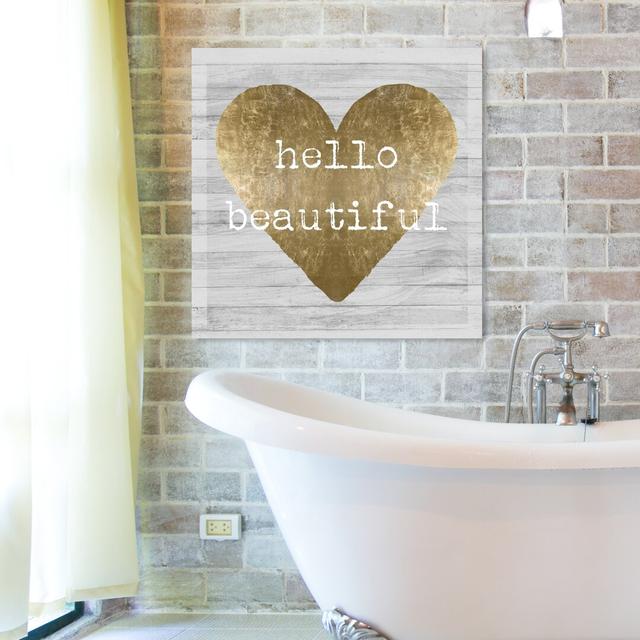 Hello Beautiful by Oliver Gal - Wrapped Canvas Print Oliver Gal Size: 30.5 cm H x 30.5 cm W on Productcaster.