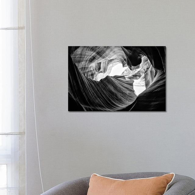 Black Arizona Series - The Antelope Canyon Natural Wonder XV - Wrapped Canvas Print Alpen Home Size: 45.72cm H x 66.04cm W x 3.81cm D on Productcaster.