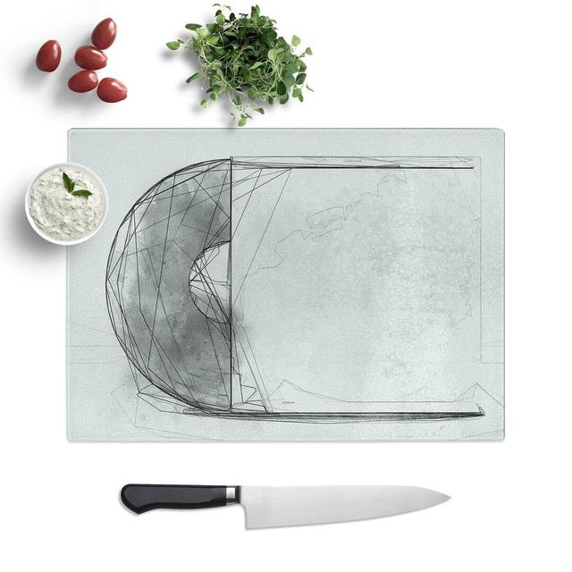 Tempered Glass Vinyl Record in Abstract Chopping Board East Urban Home Size: 39 cm W x 28.5 cm L on Productcaster.