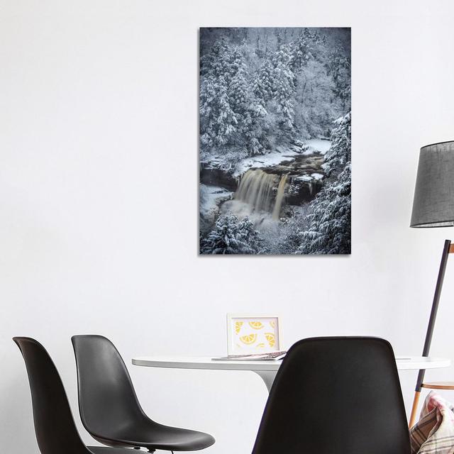 USA, West Virginia, Blackwater Falls State Park. Forest and Waterfall in Winter by Jaynes Gallery - Wrapped Canvas Painting Alpen Home Size: 101.6cm H on Productcaster.