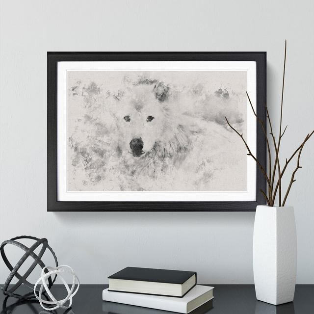 White Wolf - Picture Frame Graphic Art East Urban Home Size: 27cm H x 36cm W x 2cm D, Frame Option: Black Framed on Productcaster.