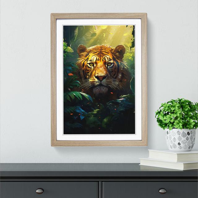 Jungle Informel - Single Picture Frame Print on Wood World Menagerie Size: 34cm H x 25cm W x 2cm D, Frame Colour: Oak Framed on Productcaster.