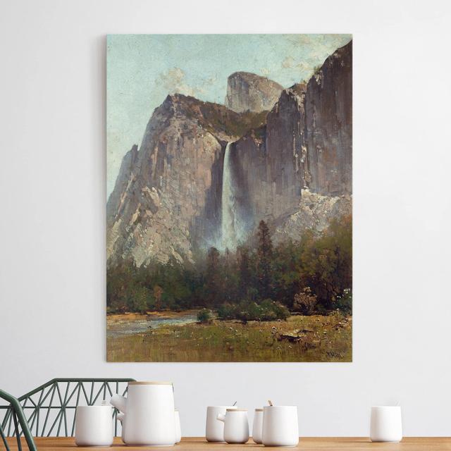 Leinwandbild Thomas Hill – Bridal Veil Falls – Yosemite Valley Union Rustic Größe: 100 cm H x 75 cm B, Format: 260 g/m² Canvas on Productcaster.