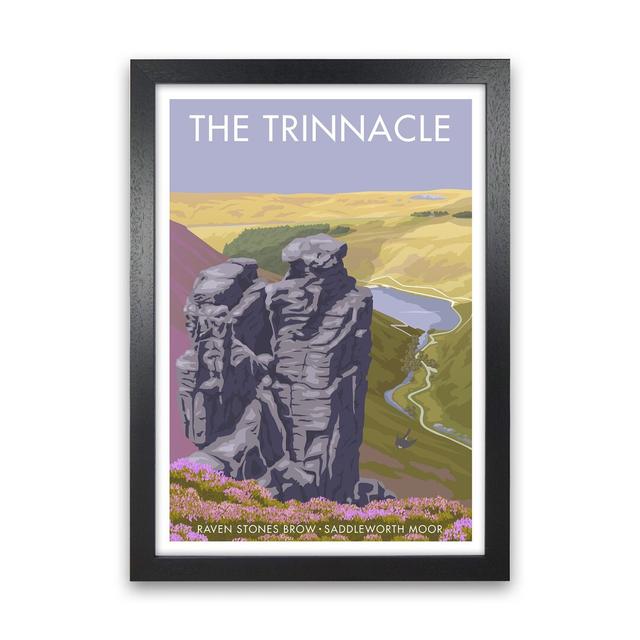 Saddleworth Trinnacle Travel Art Print By Stephen Millership 30 X 40Cm / White Grain Union Rustic Format: Black Framed Paper, Size: 46cm H x 34cm W x on Productcaster.