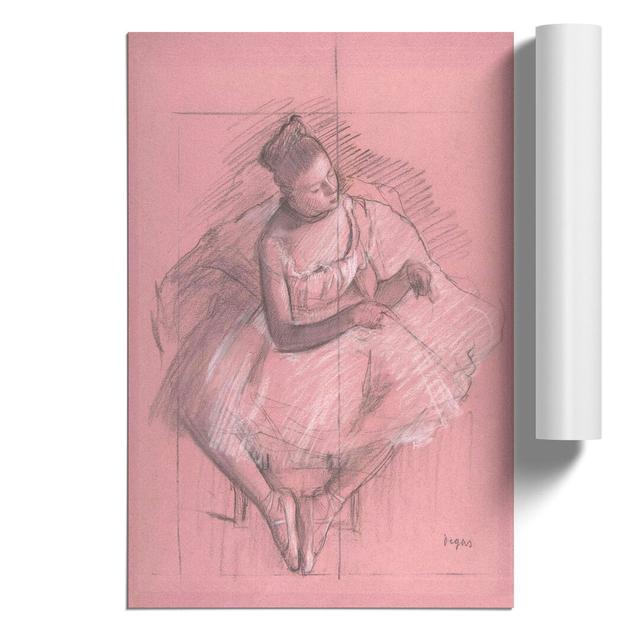 Study Of A Ballet Ballerina Dancer Vol.3 by Edgar Degas - No Frame Print East Urban Home Size: 30cm H x 21cm W x 0.1cm D on Productcaster.