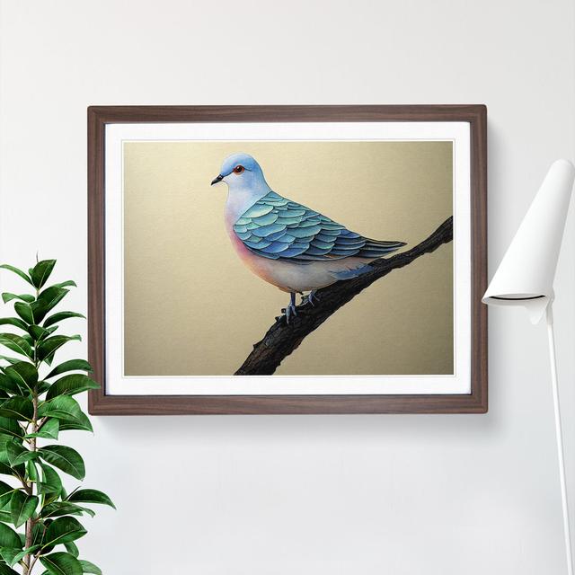 Dove Bird In Watercolour Vol.1 - Single Picture Frame Painting ClassicLiving Frame Colour: Walnut Framed, Size: 25cm H x 34cm W x 2cm D on Productcaster.