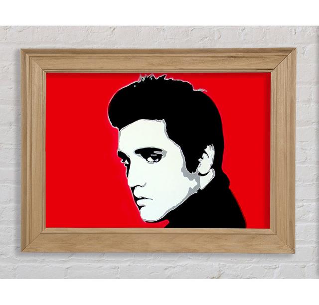 Elvis Portrait Red - Single Picture Frame Art Prints Bright Star Colour: Red, Size: 29.7cm H x 42cm W x 8cm D on Productcaster.