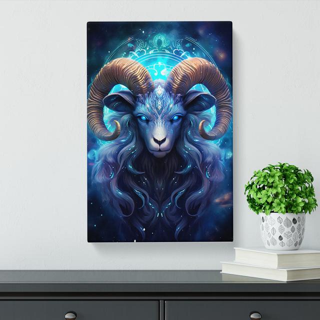 Capricorn Zodiac Digital Art - No Frame Print Natur Pur Size: 60cm H x 40cm W x 3cm D on Productcaster.