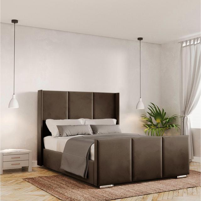 Berlin Bed Frame Canora Grey Colour: Mole, Size: Super King (6') on Productcaster.