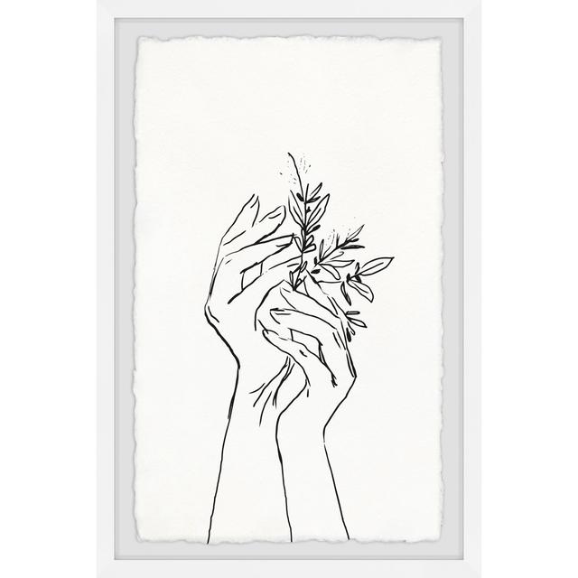 Reach out - Picture Frame Painting on Paper Marlow Home Co. Size: 45cm H x 38cm W x 3.81cm D on Productcaster.