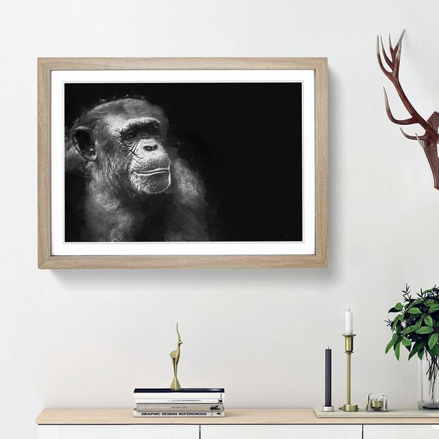 Ape in Abstract - Picture Frame Graphic Art Print East Urban Home Size: 48cm H x 65cm W x 2cm D, Frame Option: Oak Framed on Productcaster.