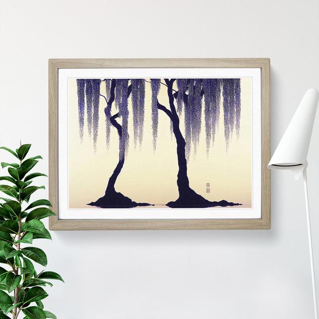 Elegant Weeping Willow Trees - Single Picture Frame Painting Marlow Home Co. Size: 34cm H x 46cm W x 2cm D, Frame Colour: Oak on Productcaster.