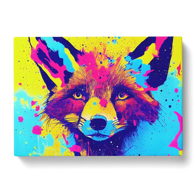 Fox Splashed Vol.3 Abstract - Wrapped Canvas Painting Alpen Home Size: 40cm H x 60cm W x 3cm D on Productcaster.