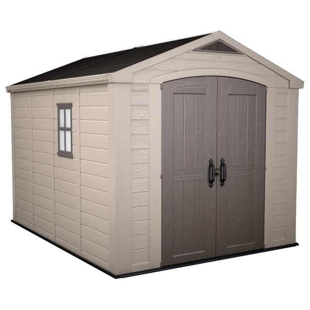 Keter Factor 8 ft. W x 11 ft. D Apex Outdoor Garden Shed Keter on Productcaster.