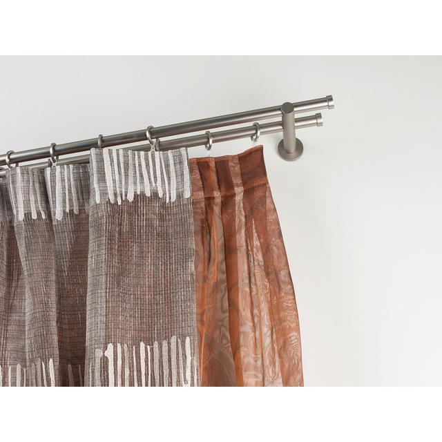 Curtain Double Pole Archema Size: 2cm H x 140cm W x 16cm D on Productcaster.