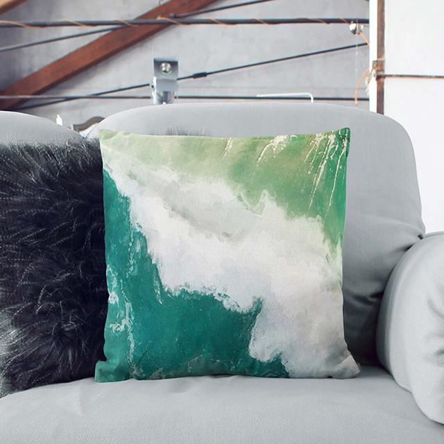 Crashing Waves in Australia Cushion with Filling East Urban Home Size: 40cm H x 40cm W x 15cm D, Backing Colour: Stone on Productcaster.