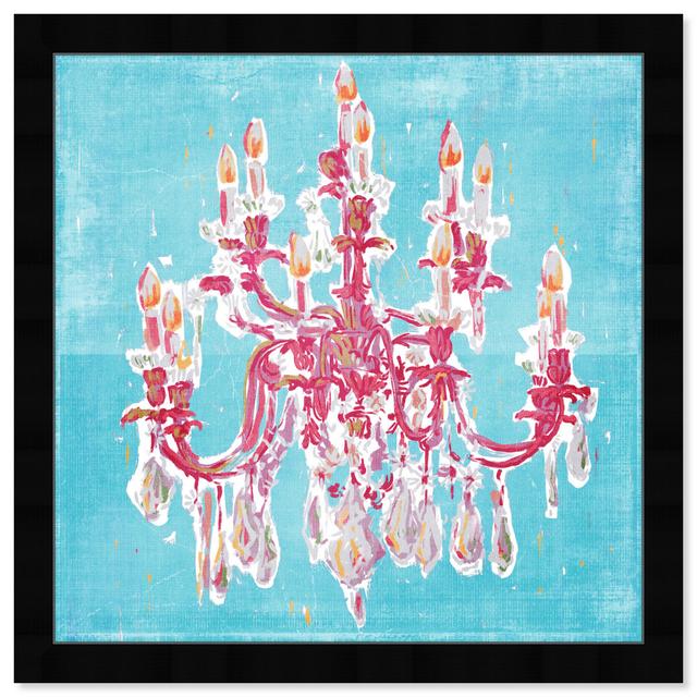 Fashion And Glam Contemporary Colorful Crystal Chandelier - Single Picture Frame Painting Oliver Gal Frame Colour: Black, Size: 50.8cm H x 50.8cm W x on Productcaster.