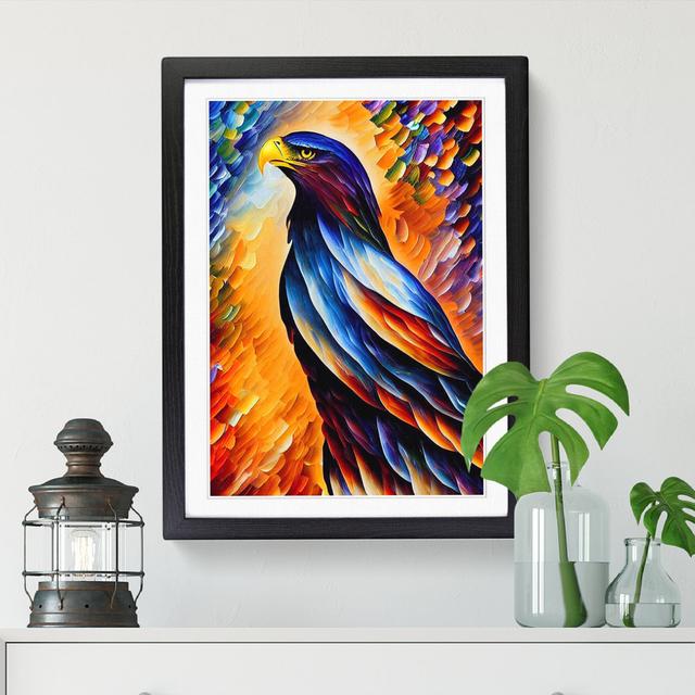 Bertlinde Eagle Painted Vol.4 - Picture Frame Graphic Art Alpen Home Frame Option: Black, Size: 46cm H x 34cm W x 2cm D on Productcaster.