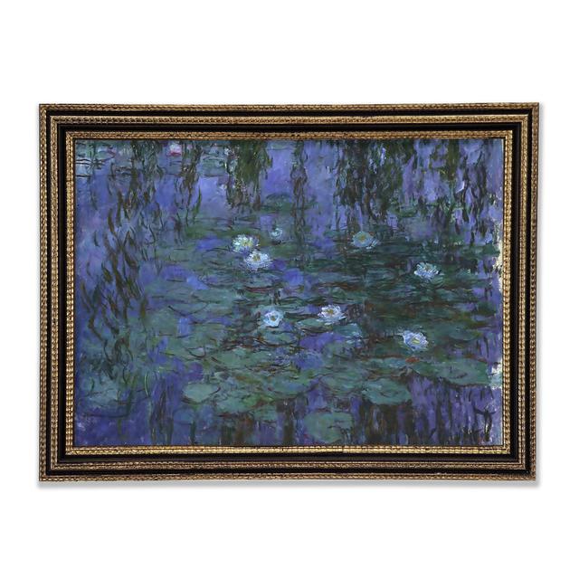 Monet Blue Water Lilies - Print Rosalind Wheeler Size: 59.7cm H x 84.1cm W x 3cm D on Productcaster.