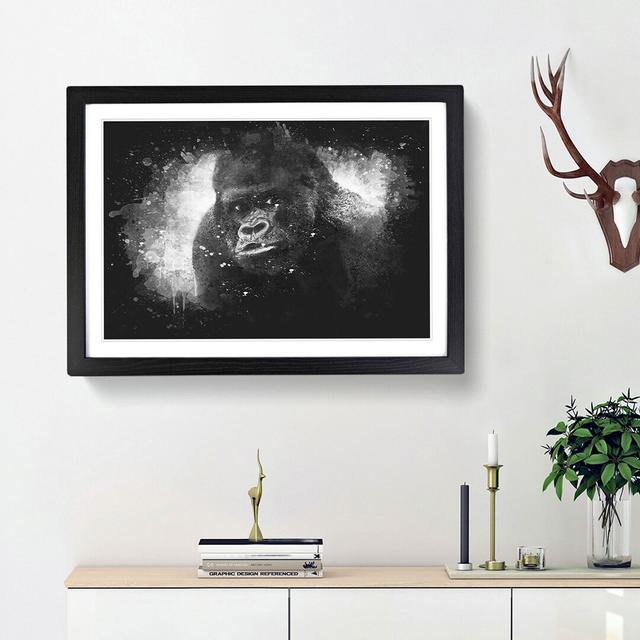 A Silverback Gorilla - Picture Frame Graphic Art Print East Urban Home Size: 45cm H x 63cm W x 2cm D, Frame Option: Black Framed on Productcaster.