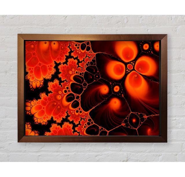 Hydrolysis Dream Lime Green Framed Print Ivy Bronx Colour: Red Orange, Size: 42cm H x 59.7cm W x 3.4cm D on Productcaster.