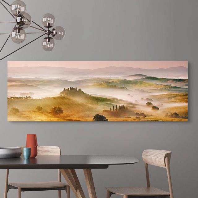 Leinwandbild Val D'Orcia Panorama, Siena, Tuscany von Frank Krahmer Ebern Designs Größe: 40 cm H x 120 cm B x 4 cm T on Productcaster.