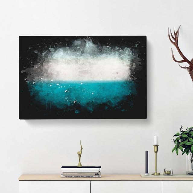 Sky On Top Of The Ocean - Wrapped Canvas Painting East Urban Home Size: 40cm H x 60cm W x 3cm D on Productcaster.