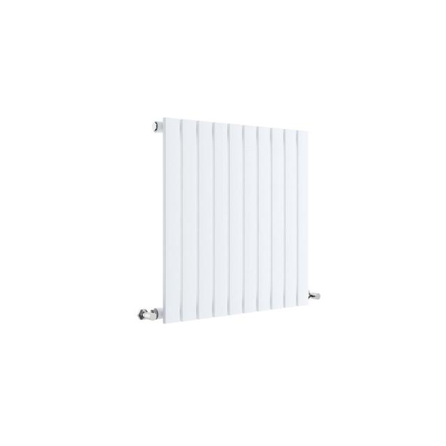 Sloane Vertical Designer Radiator Hudson Reed Radiator Colour: White, Size: 60cm H x 58.6cm W x 5.3cm D on Productcaster.