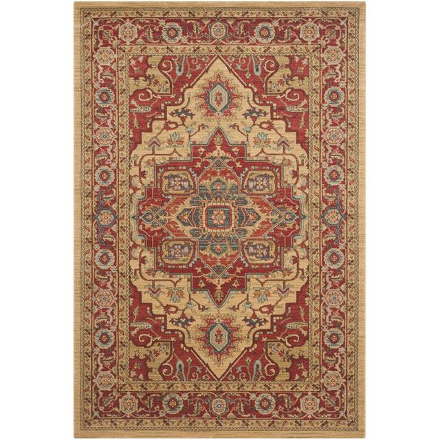 Behne Red/Natural Power Loom Rug Three Posts Rug Size: Rectangle 160 x 230cm on Productcaster.