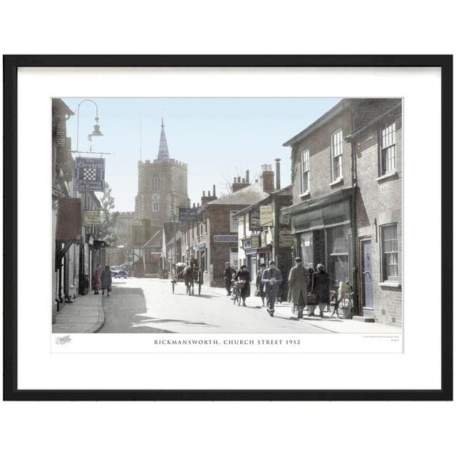 'Rickmansworth, Church Street 1952' by Francis Frith - Picture Frame Photograph Print on Paper The Francis Frith Collection Size: 60cm H x 80cm W x 2. on Productcaster.