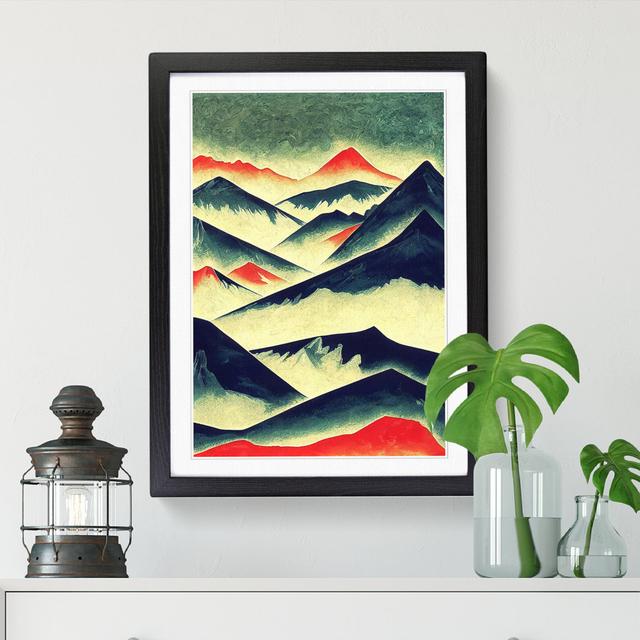 Mountain Painting - Picture Frame Print Alpen Home Frame Option: Black, Size: 34cm H x 25cm W on Productcaster.