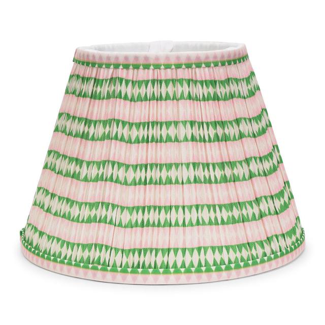 Riza Fabric Tapered Lamp Shade ( Clip On ) Pink Heritage Hues Size: 22cm H x 41cm W x 41cm D on Productcaster.