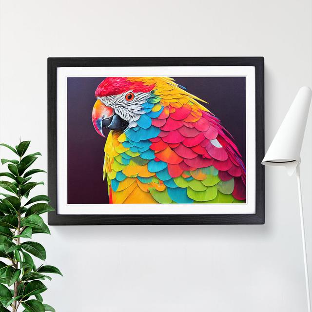 XH1022-6792X Parrot Portrait Vol.1 - Single Picture Frame Print 17 Stories Frame Colour: Black, Size: 34cm H x 46cm W x 2cm D on Productcaster.