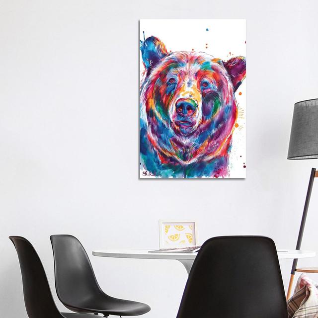 Black Bear by Weekday Best - Gallery-Wrapped Canvas Giclée on Canvas Union Rustic Format: Canvas, Size: 101.6cm H x 66.04cm W x 3.81cm D on Productcaster.