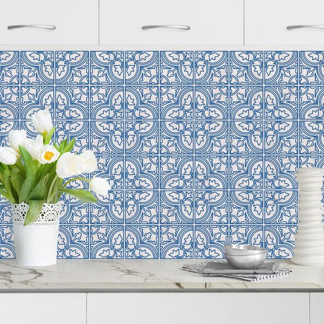 Priyanka Pattern Faro 100cm PVC Tile Latitude Vive Colour: Blue on Productcaster.